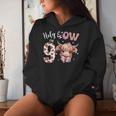 Holy Cow I'm 9 Highland Cow Print 9Th Birthday Girl Women Hoodie Gifts for Her