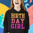 Hot Pink Orange Ombre Birthday Girl Ladies Women Hoodie Gifts for Her