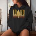 Idaho Vintage Tree State Pride Camping Hiking Idaho Women Hoodie Gifts for Her