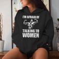 I'm Afraid Of Talking To Entrenamiento Satírico Sudadera con capucha para mujer Regalos para ella