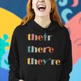 Their There They're English Teacher Grammar Explanation Women Hoodie Gifts for Her