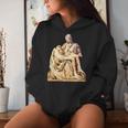 Italian Sculptor Michelangelo Pieta Statue Jesus Mother Mary Women Hoodie Gifts for Her