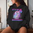 Its My 4Th Birthday Girl Unicorn Family Party Decorations Women Hoodie Gifts for Her