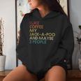 Jack-A-Poo Dog Owner Coffee Lovers Quote Vintage Retro Women Hoodie Gifts for Her