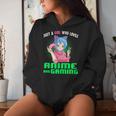 Just A Girl Who Loves Anime And Gaming Gamer Girl Women Hoodie Gifts for Her