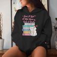 Just A Girl Who Loves Cats And Books Bookworm Cute Kitten Women Hoodie Gifts for Her