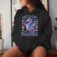 Just A Girl Who Loves Dragons Cute Dragon Women Hoodie Gifts for Her