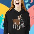 Just A Girl Who Loves Goats Cute Farm Animal Girls Women Women Hoodie Gifts for Her