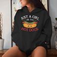 Kawaii Hotdog Lover Just A Girl Who Loves Hot Dogs Women Hoodie Gifts for Her