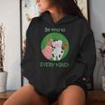 Be Kind To Every Kind Vegan Kindness Farm AnimalsWomen Hoodie Gifts for Her