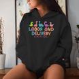 Labor And Delivery Nurse Cute Dinosaur L&D Nurse Animal Ld Women Hoodie Gifts for Her