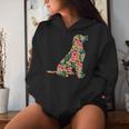 Labrador Flower Dog Silhouette Floral Men Women Hoodie Gifts for Her