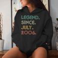 Legend Since July 2006 Vintage 18Th Birthday Boy Women Hoodie Gifts for Her