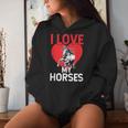 I Love My Horses Rider Horse Lover Riding Equestrian Women Hoodie Gifts for Her