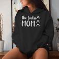 The Lucky Mom Down Syndrome Awareness Three Arrow 21 Women Hoodie Gifts for Her