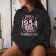 Made In Floral March 1954 70Th Birthday 70 Years Old Women Hoodie Gifts for Her