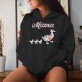 Mama Duck Mama Duck And 3 Ducklings Floral Mom Of 3 Women Hoodie Gifts for Her