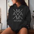 Mama Est 2016 Mutter Seit 2016 Mama 2016 Mit-Ausschnitt Kapuzenpullover für Damen Geschenke für Sie