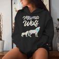 Mama Wolf Floral Wolf Mutter Mit Junges Für Wolf Muttertag Kapuzenpullover für Damen Geschenke für Sie