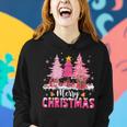 Merry Christmas With Pink Trees Xmas Costume Pajamas Women Women Hoodie Gifts for Her