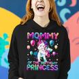 Mommy Of The Birthday Princess Girl Flossing Unicorn Mom Women Hoodie Gifts for Her