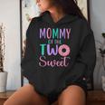 Mommy Of The Two Sweet Mom 2Nd Birthday Girl Donut Party Women Hoodie Gifts for Her