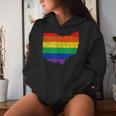 Ohio Map Gay Pride Rainbow Flag Lgbt Support Women Hoodie Gifts for Her