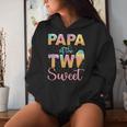 Papa Der Zwei Sweet Birthday Girl Eiscreme 2 Kapuzenpullover für Damen Geschenke für Sie