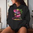 Pink Flamingo Summer Vibes Beach Palm Tree Summer Vacation Women Hoodie Gifts for Her