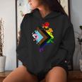 Progress Pride Rainbow Flag For Inclusivity Women Hoodie Gifts for Her