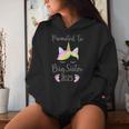Promoted To Big Sister 2025 With Unicorn For New Baby Shower Women Hoodie Gifts for Her