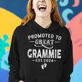 Promoted To Great Grammie 2024 First Time Mom Women Hoodie Gifts for Her