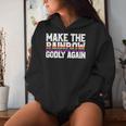 Make The Rainbow Godly Again Lgbt Flag Gay Pride Women Hoodie Gifts for Her