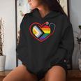 Rainbow Heart Lgbtq Doctor Nurse Medical Pride Month Squad Women Hoodie Gifts for Her