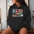 Read A Book Bruh English Teacher Reading Literature Women Hoodie Gifts for Her