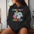 Read Mo Book Cute School Teacher Librarian Elephant Pigeon Women Hoodie Gifts for Her