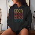 Retro Cider Wine For Cider Lover Vintage Cider Women Hoodie Gifts for Her