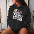 Retro Groovy Im Carter Doing Carter Things Women Hoodie Gifts for Her