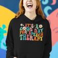 Retro Groovy It's A Good Day For Speech Therapy Smile Face Women Hoodie Gifts for Her