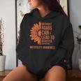 Retro Sunflower Infertility Awareness Week Orange Ribbon Women Hoodie Gifts for Her