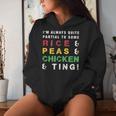 Rice And Peas And Chicken Jamaican Slang And Cuisine Women Hoodie Gifts for Her