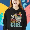 Ride Like A Girl Dirt Bike Rider Motocross Enduro Vintage Women Hoodie Gifts for Her