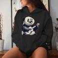 Riesen Panda Spielt Gitarre Lustige Rockmusik Gitarre Panda Kapuzenpullover für Damen Geschenke für Sie