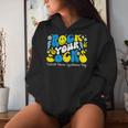 Rock Your Socks Down Syndrome Awareness Day Groovy Wdsd Women Hoodie Gifts for Her