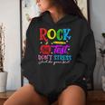 Rock The Test Don't Stress Just Do Your Best Teacher Women Hoodie Gifts for Her