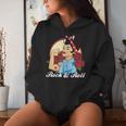 Rockabilly Rockabella Rockera Rock & Roll Sudadera con capucha para mujer Regalos para ella
