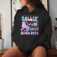 Roller Skate 10Th Birthday Rolling Into 10 Since 2014 Girls Women Hoodie Gifts for Her