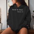 Saved By Grace Ephesians Scripture Christian Bible Verse Women Hoodie Gifts for Her