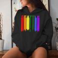 Seattle Washington Lgbtq Gay Pride Rainbow Skyline Women Hoodie Gifts for Her