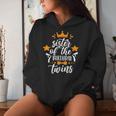 Sister Of The Birthday Twins Twin Celebrate Cute Women Hoodie Gifts for Her